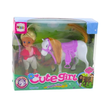 Mini Set Lutke S Konjem, Jahaćim Kostimom I Sedlom 3