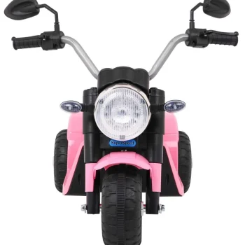 Minibike Baterijski Motor Za Djecu Roza + Zvukovi + Led Svjetla + Eko Koža Motor Na Akumulator 3