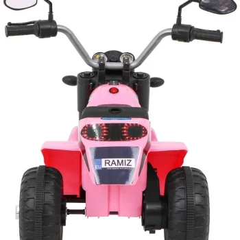 Minibike Baterijski Motor Za Djecu Roza + Zvukovi + Led Svjetla + Eko Koža Motor Na Akumulator 6