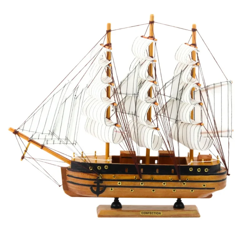 Model Jedrenjaka S Tri Jarbola Bijela Jedra 39 × 36 Cm 3