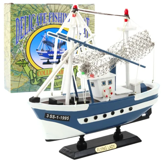 Model Ribarskog Broda Flying Lady Plavo Bijeli 24 × 23 Cm 1