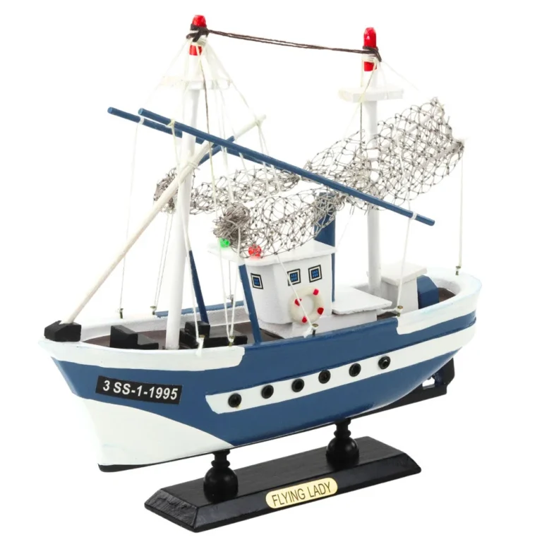 Model Ribarskog Broda Flying Lady Plavo Bijeli 24 × 23 Cm 2