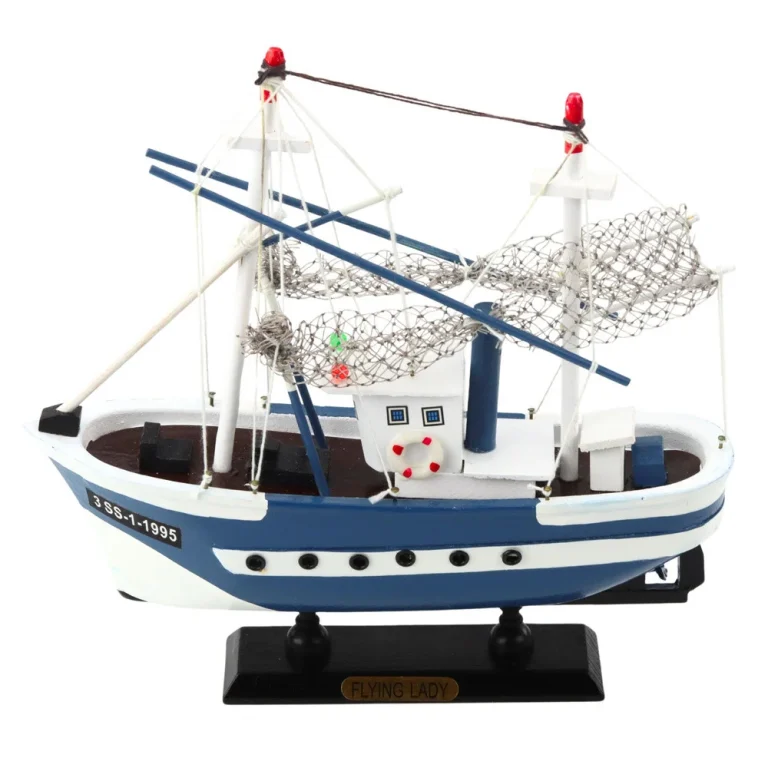 Model Ribarskog Broda Flying Lady Plavo Bijeli 24 × 23 Cm 3