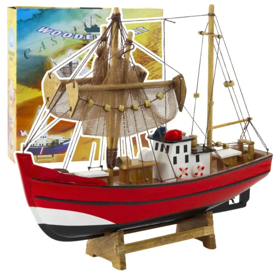 Model Ribarskog Broda Crveno Bijeli 30 × 26 Cm 1