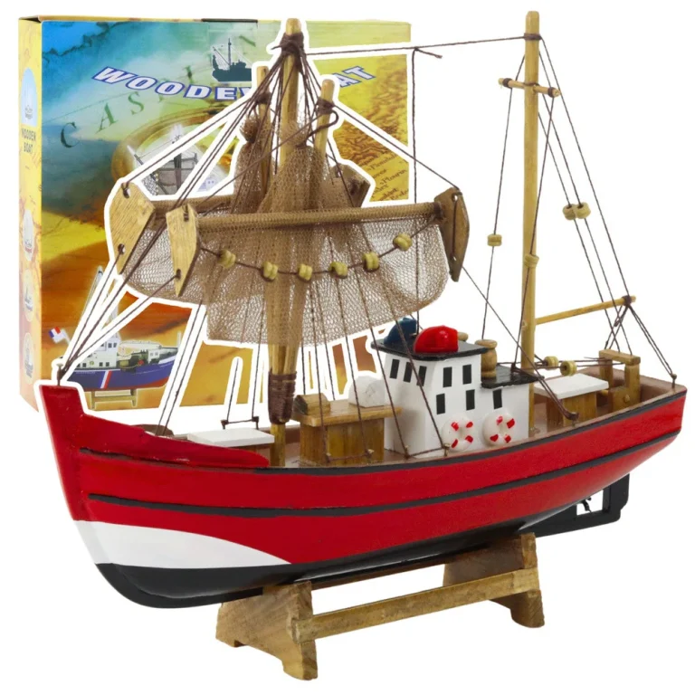 Model Ribarskog Broda Crveno Bijeli 30 × 26 Cm 1