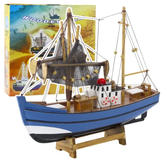 Model Ribarskog Broda Plavo Bijeli 30 × 26 Cm 1