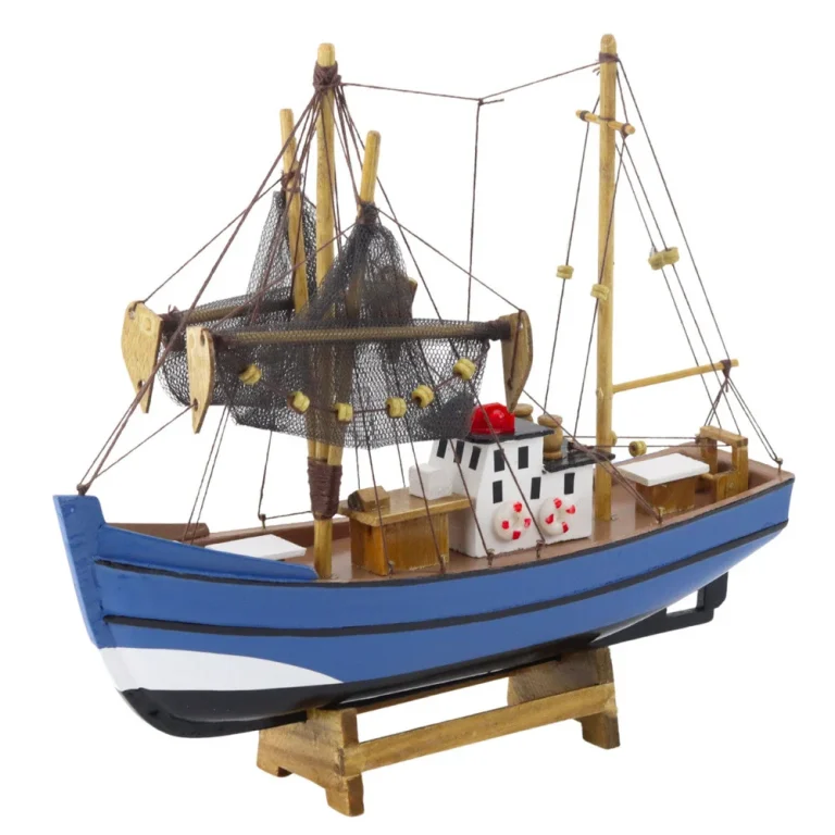 Model Ribarskog Broda Plavo Bijeli 30 × 26 Cm 2