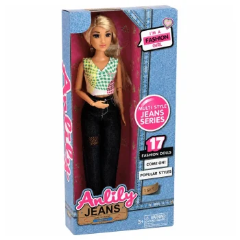 Modna Lutka Anlily U Trapericama Plava Kosa 30 Cm 5