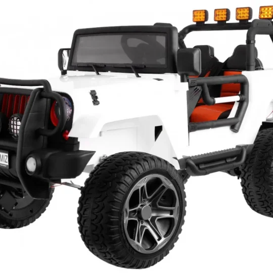 Monster 4x4 Terenski Automobil Za Djecu, Bijeli + Daljinski Upravljač + Podešavanje Sjedala, Bijela 1