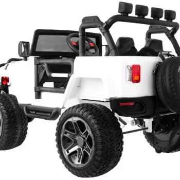 Monster 4x4 Terenski Automobil Za Djecu, Bijeli + Daljinski Upravljač + Podešavanje Sjedala, Bijela 4
