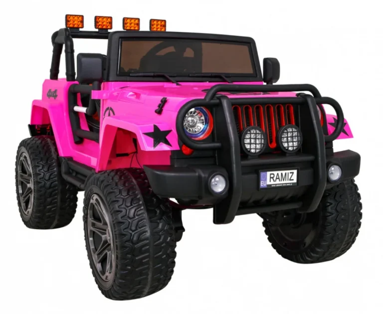 Monster 4x4 Terenski Džip Na Akumulator, Ružičasti 10
