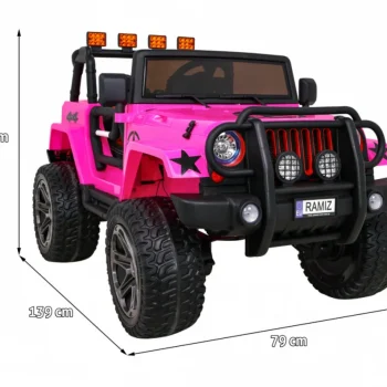 Monster 4x4 Terenski Džip Na Akumulator, Ružičasti 2