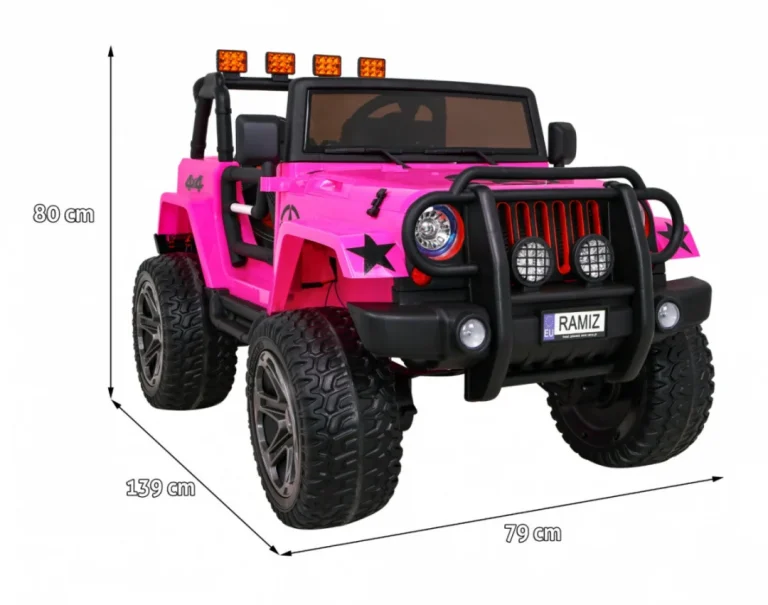 Monster 4x4 Terenski Džip Na Akumulator, Ružičasti 2