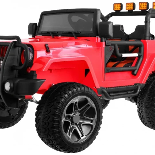 Monster 4x4 Terenski Džip Za Djecu Crveni + Daljinski Upravljač + Podešavanje Sjedala + Mp3, Crvena 1