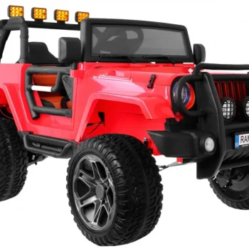 Monster 4x4 Terenski Džip Za Djecu Crveni + Daljinski Upravljač + Podešavanje Sjedala + Mp3, Crvena 3