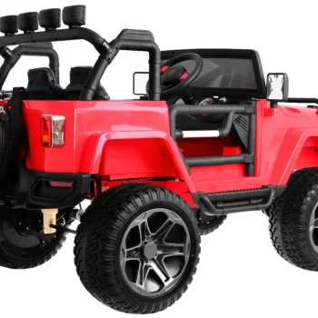 Monster 4x4 Terenski Džip Za Djecu Crveni + Daljinski Upravljač + Podešavanje Sjedala + Mp3, Crvena 4
