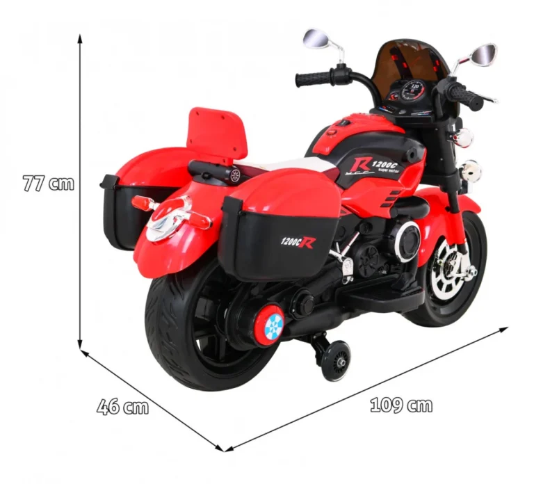 Motocikl 1200cr Na Akumulator, Crveni Motor Na Akumulator 2