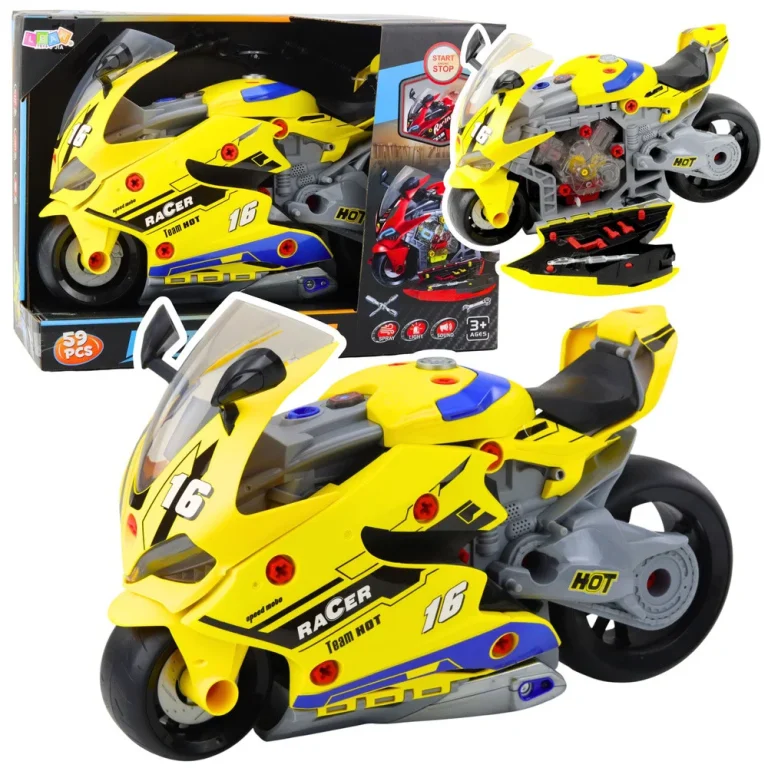 Motocikl 2 U 1 S Radionicom žuti 43 Cm 1