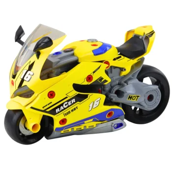 Motocikl 2 U 1 S Radionicom žuti 43 Cm 2