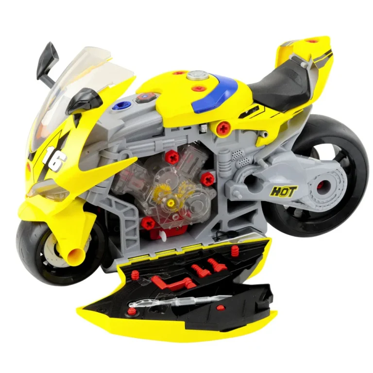 Motocikl 2 U 1 S Radionicom žuti 43 Cm 3