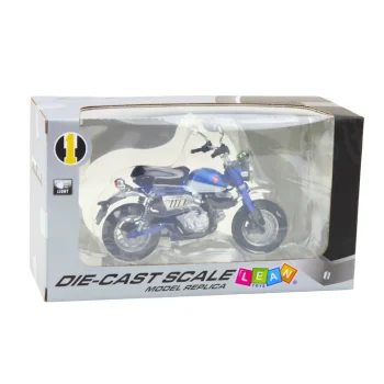 Motocikl Retro Klasična Metalna Svjetla Plava 1:12 4