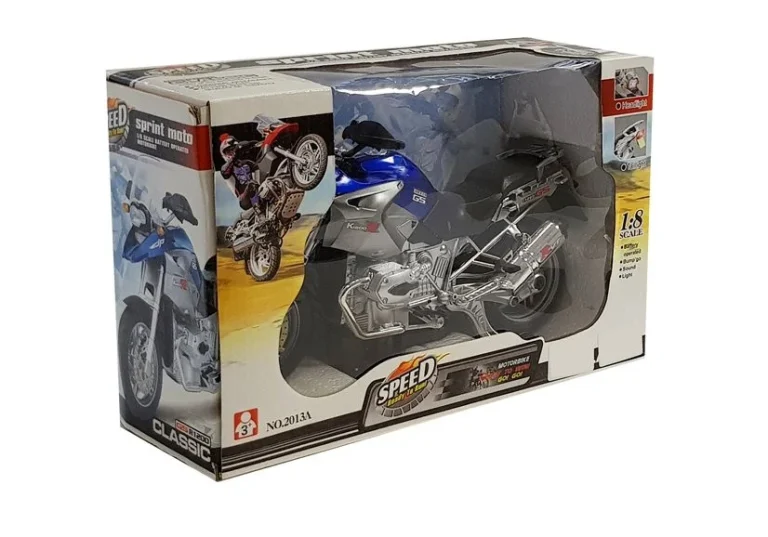 Motocikl Na Baterije Sa Svjetlima I Glazbom, Plavi 3
