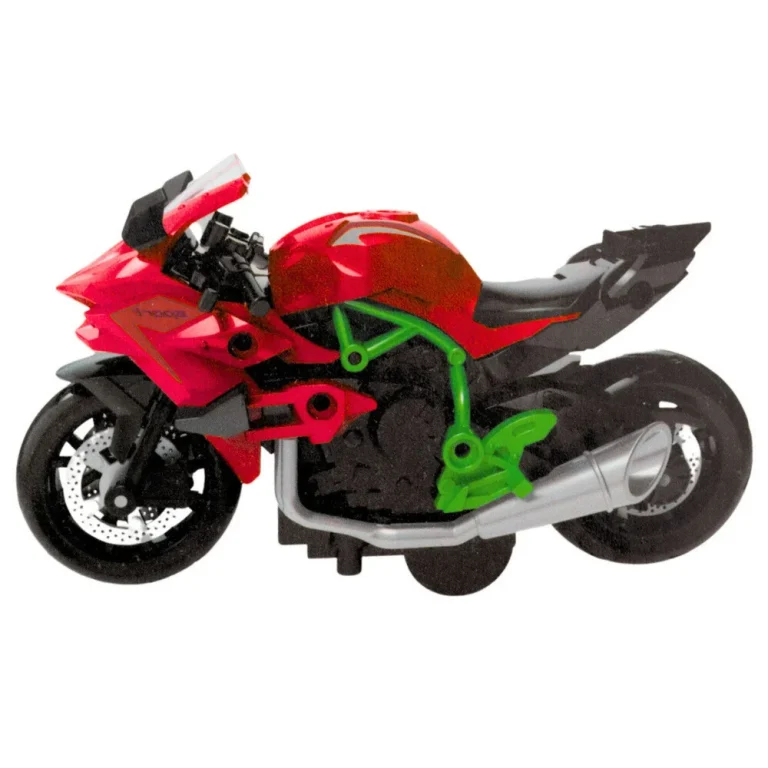 Motocikl Za Sastavljanje Od Metalnih Vijaka 1:14 Diy Zeleno Crveno 2