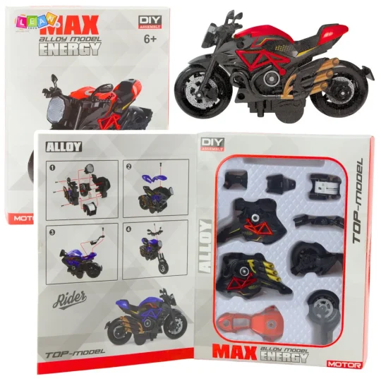 Motocikl Za Sastavljanje Od Vijaka, Metal 1:14, Narančasta 1