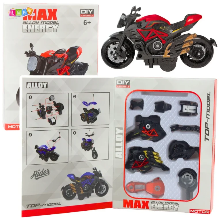 Motocikl Za Sastavljanje Od Vijaka, Metal 1:14, Narančasta 1