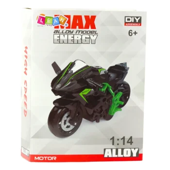 Motocikl Za Sastavljanje Od Vijaka, Metal 1:14, Zeleno Crni 4