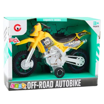 Motokros Motocikl Sa Svjetlima I Zvukovima, žuti 4