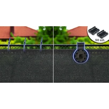 Mreža Za Sjenu 1,2 X 50 M 140 G/m2 + 50 Stezaljki Siva 5