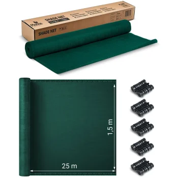 Mreža Za Sjenu 1,5x25m 140g/m2, Zelena 3