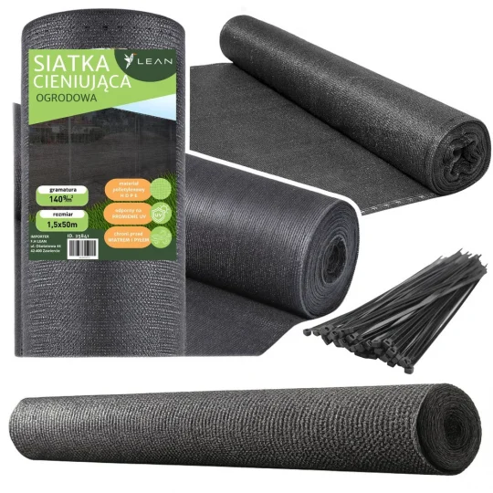 Mreža Za Sjenu Siva 1,5 × 50 M 140 G/m² 1