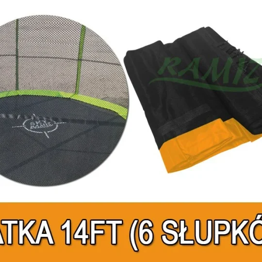 Mreža Za Trampolin 14 Stopa 6 Polja, Narančasta 1