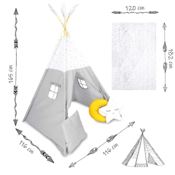 Nk 406 Nukido Dječji Tipi šator Svijetlo Siva 11