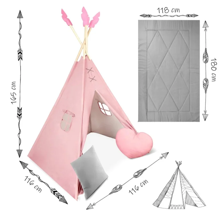 Nk 406 Nukido Tipi šator Za Djecu Roza 7