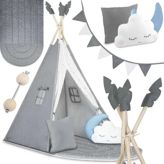 Nk 406 Nukido Tipi šator Za Djecu Sivi 1