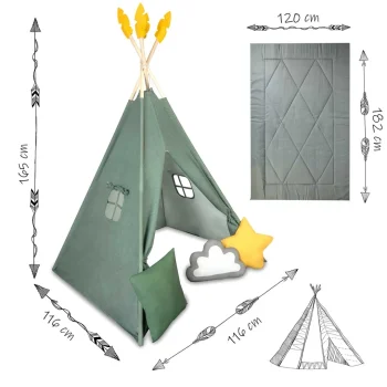 Nk 406 Nukido Tipi šator Za Djecu Zeleni 10