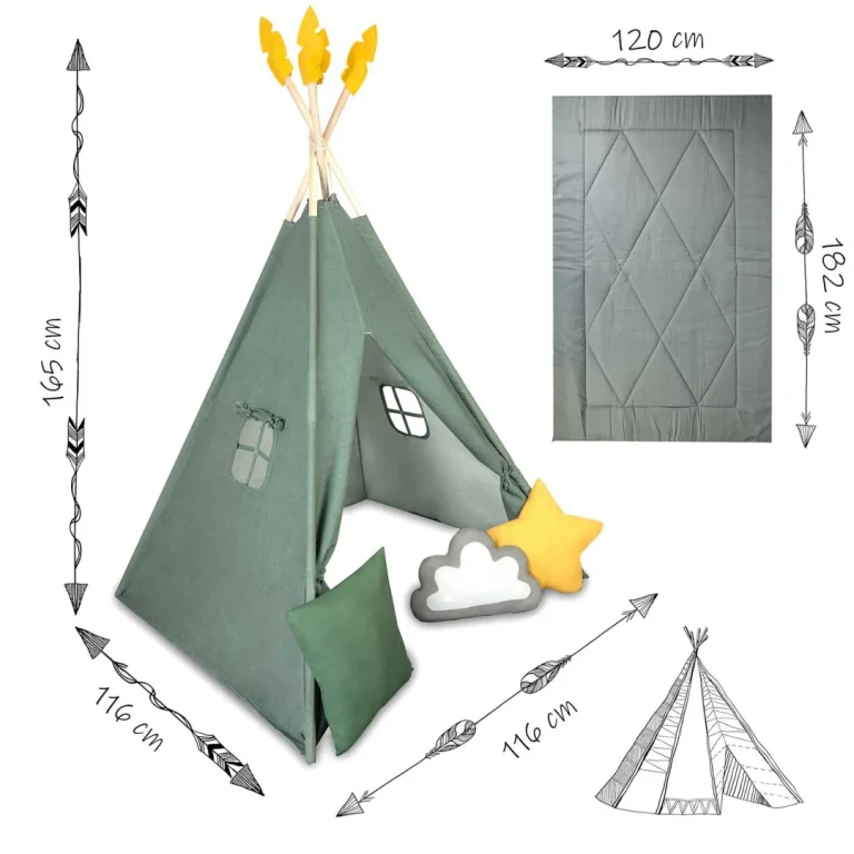Nk 406 Nukido Tipi šator Za Djecu Zeleni 10