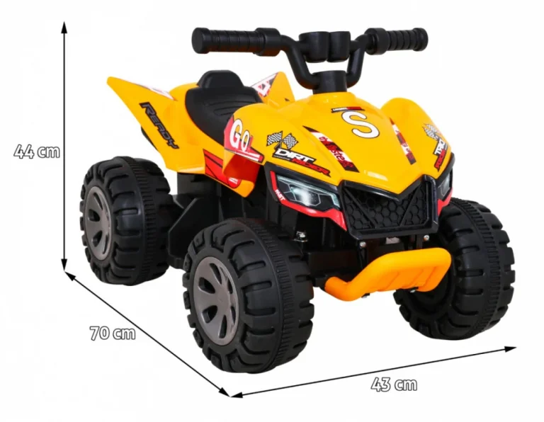 Najbrži Dječji Quad Na Akumulator 25 W, žuti 2