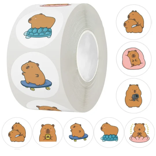Naljepnice Capybara Traka S Raznim Uzorcima 2,5 Cm 500 Komada 1