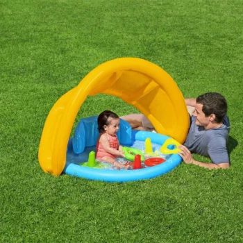 Napuhac S Krovom Za Djecu Od 6 Mjeseci I Više S Igrom Slagalice Bestway 115x89x76 Igra Slagalica + 3 Obruča 14
