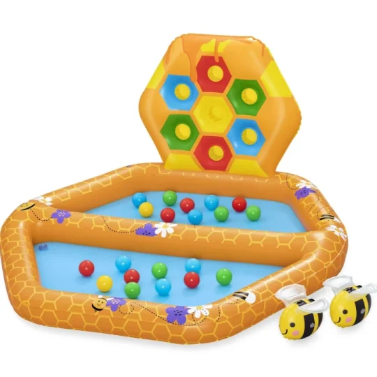 Napuhac S Pčelama Za Djecu 12m+ Bestway 127x119x61 + Igra Za Razvrstavanje + 20 Loptica + 2 Pčele 1