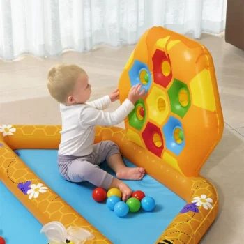 Napuhac S Pčelama Za Djecu 12m+ Bestway 127x119x61 + Igra Za Razvrstavanje + 20 Loptica + 2 Pčele 5