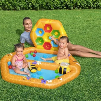 Napuhac S Pčelama Za Djecu 12m+ Bestway 127x119x61 + Igra Za Razvrstavanje + 20 Loptica + 2 Pčele 6