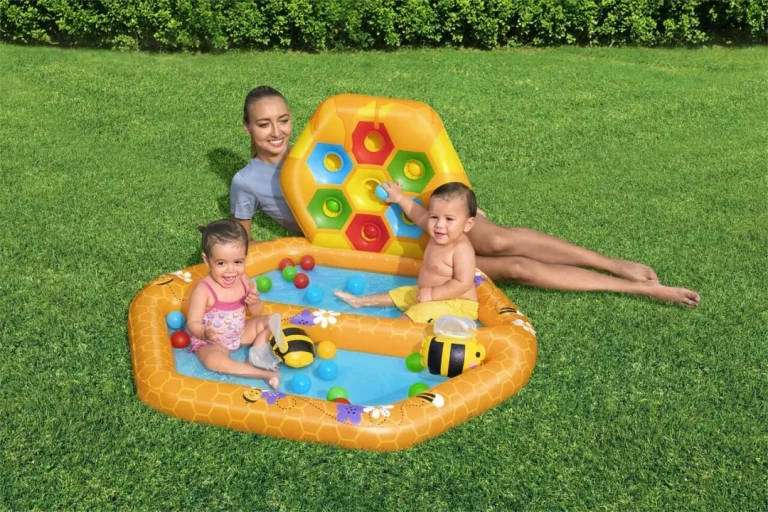 Napuhac S Pčelama Za Djecu 12m+ Bestway 127x119x61 + Igra Za Razvrstavanje + 20 Loptica + 2 Pčele 6