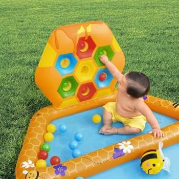 Napuhac S Pčelama Za Djecu 12m+ Bestway 127x119x61 + Igra Za Razvrstavanje + 20 Loptica + 2 Pčele 8