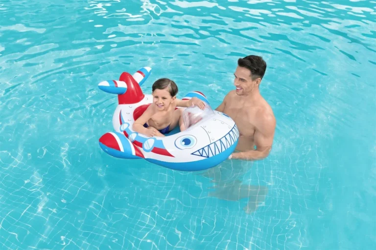 Napuhacni Ponton Za Plivanje Avion Za Djecu 3+ Bestway 109x97cm + Napuhacno Staklo, Plava 2