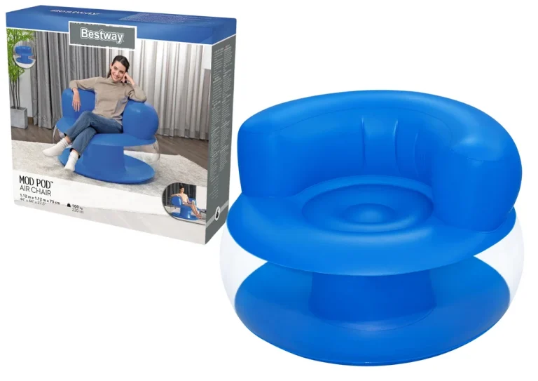 Napuhana Plava Ležaljka 112 X 112 X 70 Cm Bestway 75138 1